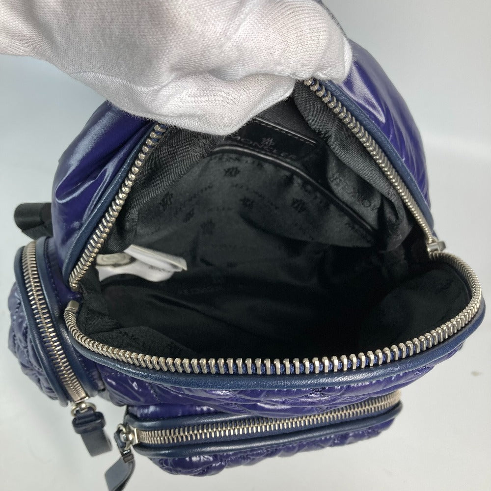Moncler Backpack Nylon Navy Type Quilting Logo Florine Zaino Women