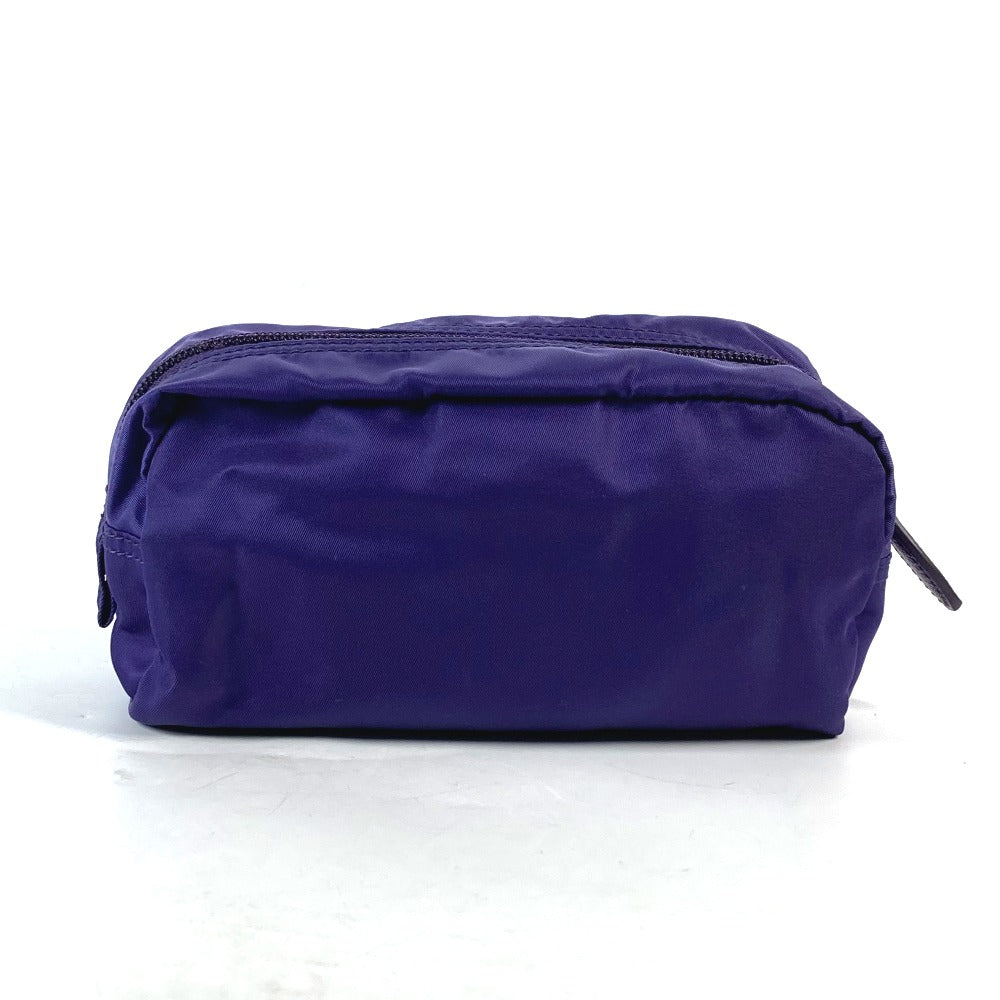 Prada Pouch 1Na350 Nylon Purple Triangle Logo Women