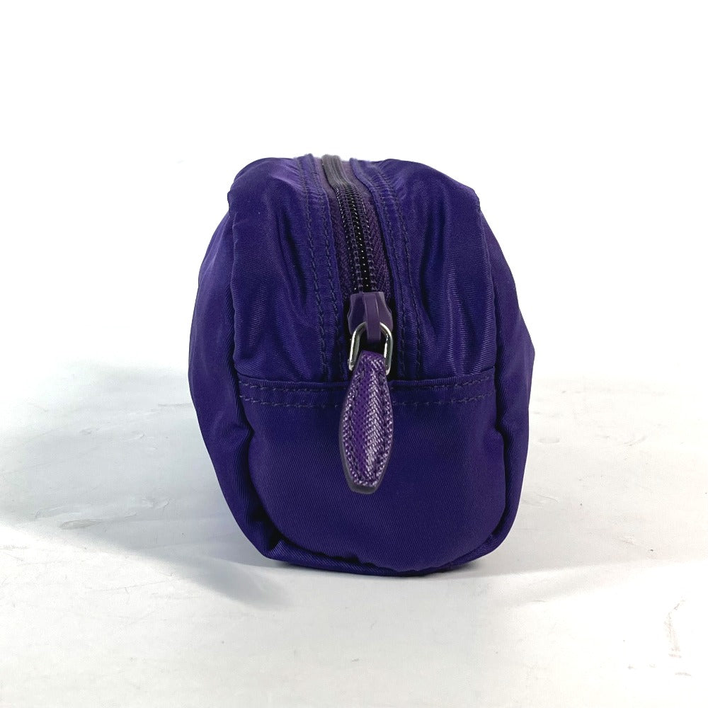 Prada Pouch 1Na350 Nylon Purple Triangle Logo Women