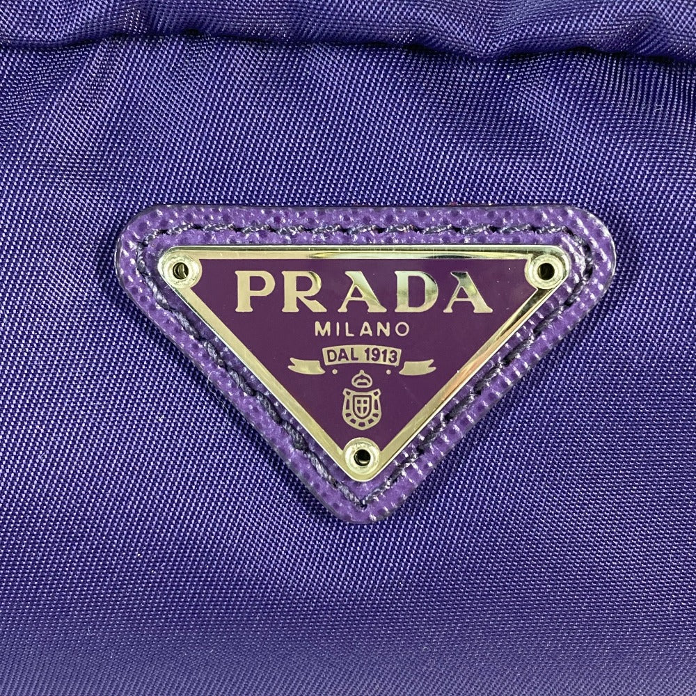 Prada Pouch 1Na350 Nylon Purple Triangle Logo Women