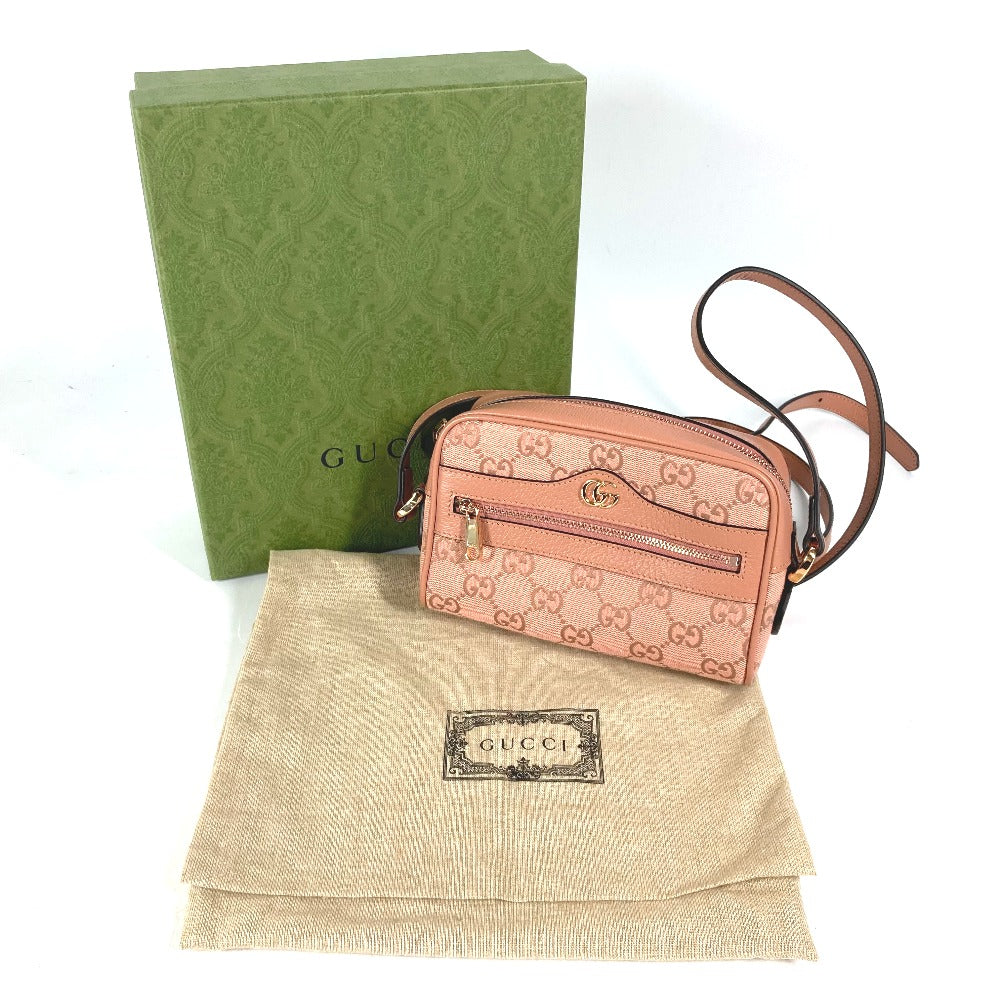 Gucci Shoulder Bag 574493 Canvas / Leather Pink Crossbody Gg Ophidia Women
