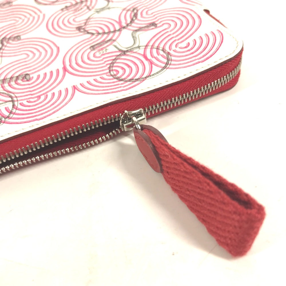 Hermes Pouch Leather Pink Carre Pocket Women