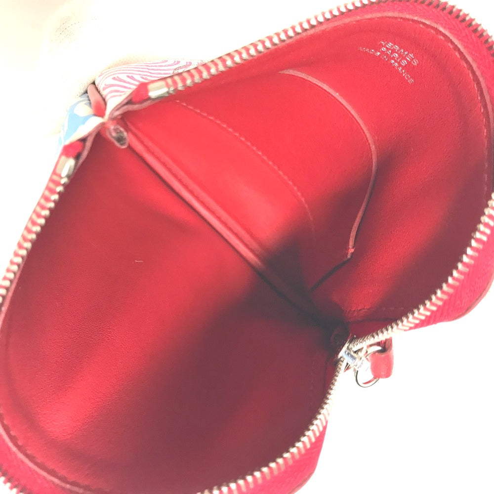 Hermes Pouch Leather Pink Carre Pocket Women