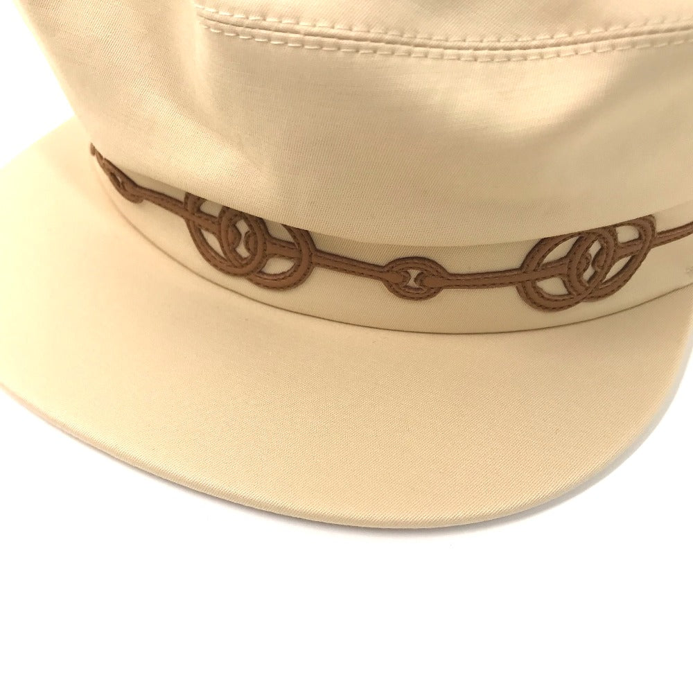 Hermes Casquette Cotton, Polyurethane Beige Type Serie Kabul Crickets Women 57