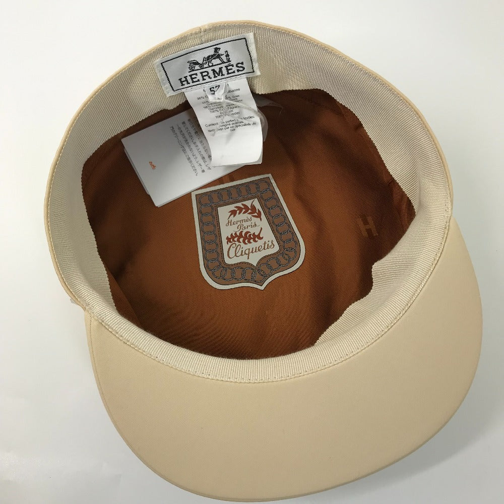 Hermes Casquette Cotton, Polyurethane Beige Type Serie Kabul Crickets Women 57
