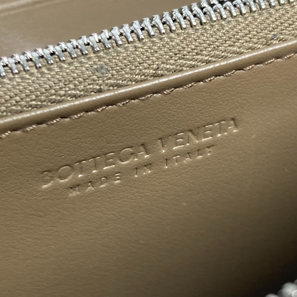 Bottegaveneta Long Wallet Purse 748054Vcp142569 Leather Brown X Blue Maxi Intrecciato Personalized