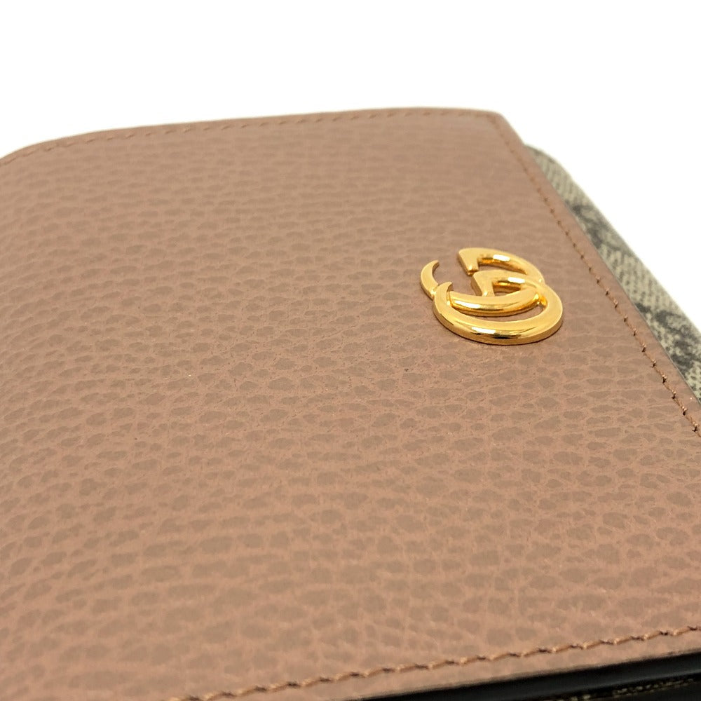 Gucci Folded Wallet 598587 Gg Supreme Canvas, Leather Beige Gg Supreme Double G Medium Wallet Women