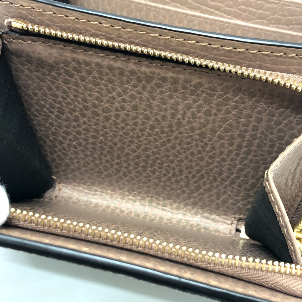 Gucci Folded Wallet 598587 Gg Supreme Canvas, Leather Beige Gg Supreme Double G Medium Wallet Women