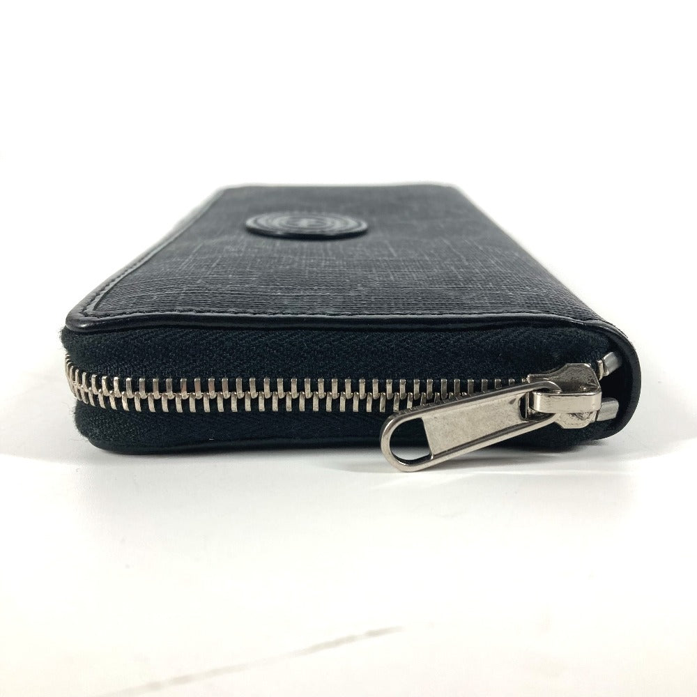 Gucci Long Wallet Purse 673003 Gg Supreme Canvas Black Gg Supreme Interlocking G Zip-Around Wallet