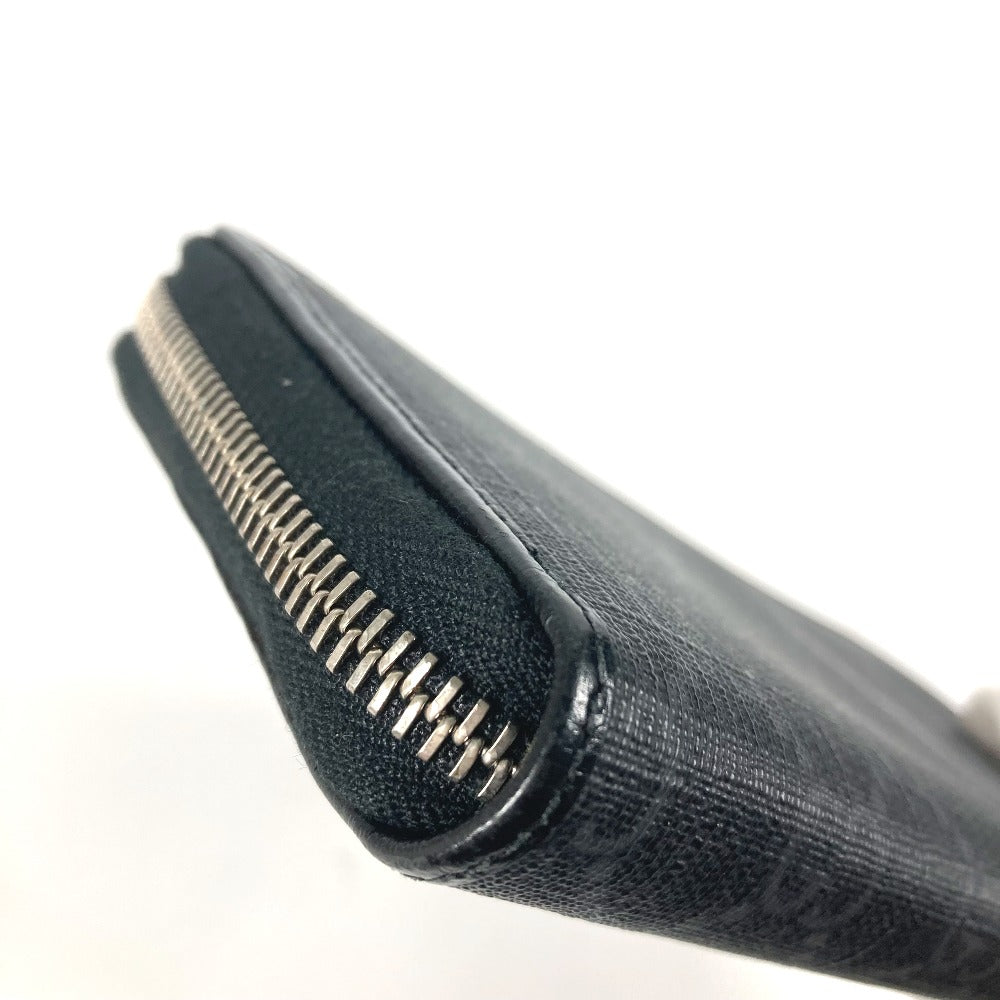 Gucci Long Wallet Purse 673003 Gg Supreme Canvas Black Gg Supreme Interlocking G Zip-Around Wallet
