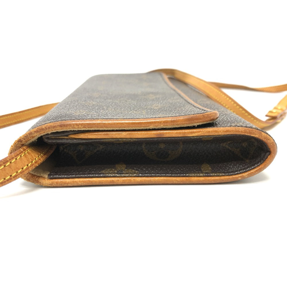 Louis Vuitton Shoulder Bag M51852 Monogram Canvas Brown Monogram Pochette Twin Gm Women Secondhand