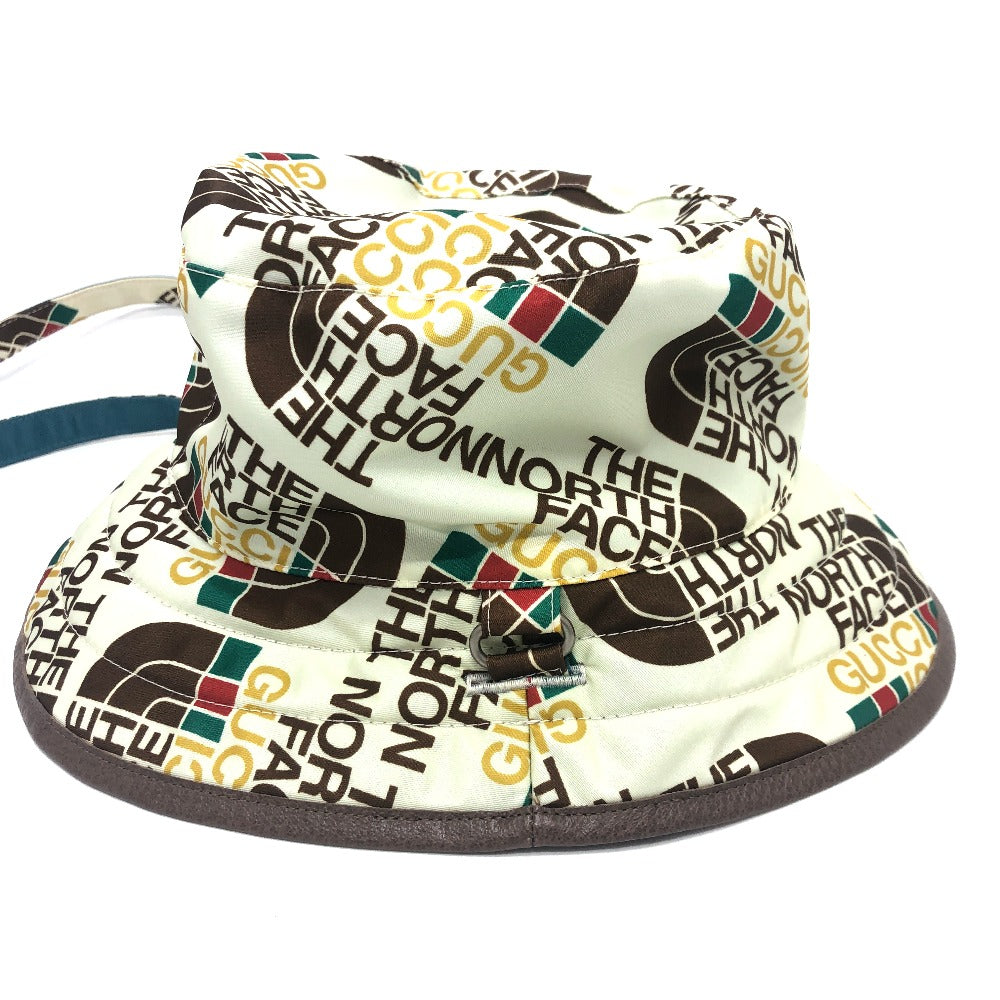 Gucci Hat 652942 Nylon White X Blue Reversible Logo The North Face North Face Collaboration