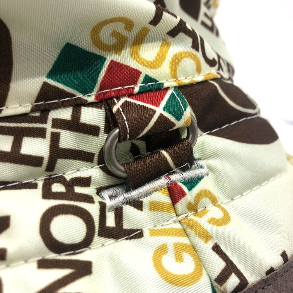 Gucci Hat 652942 Nylon White X Blue Reversible Logo The North Face North Face Collaboration