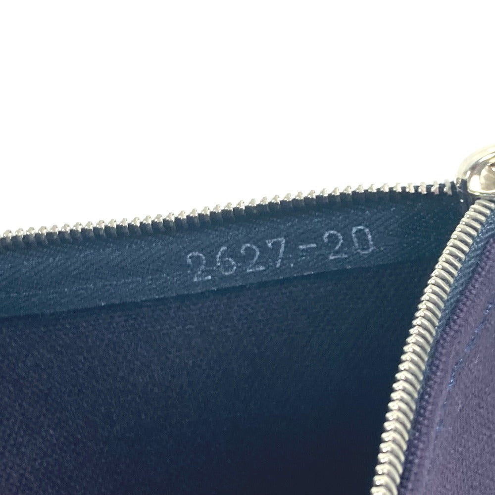 Hermes Pouch Cotton Navy Logo Flat Yachting Pm Unisex(Unisex)