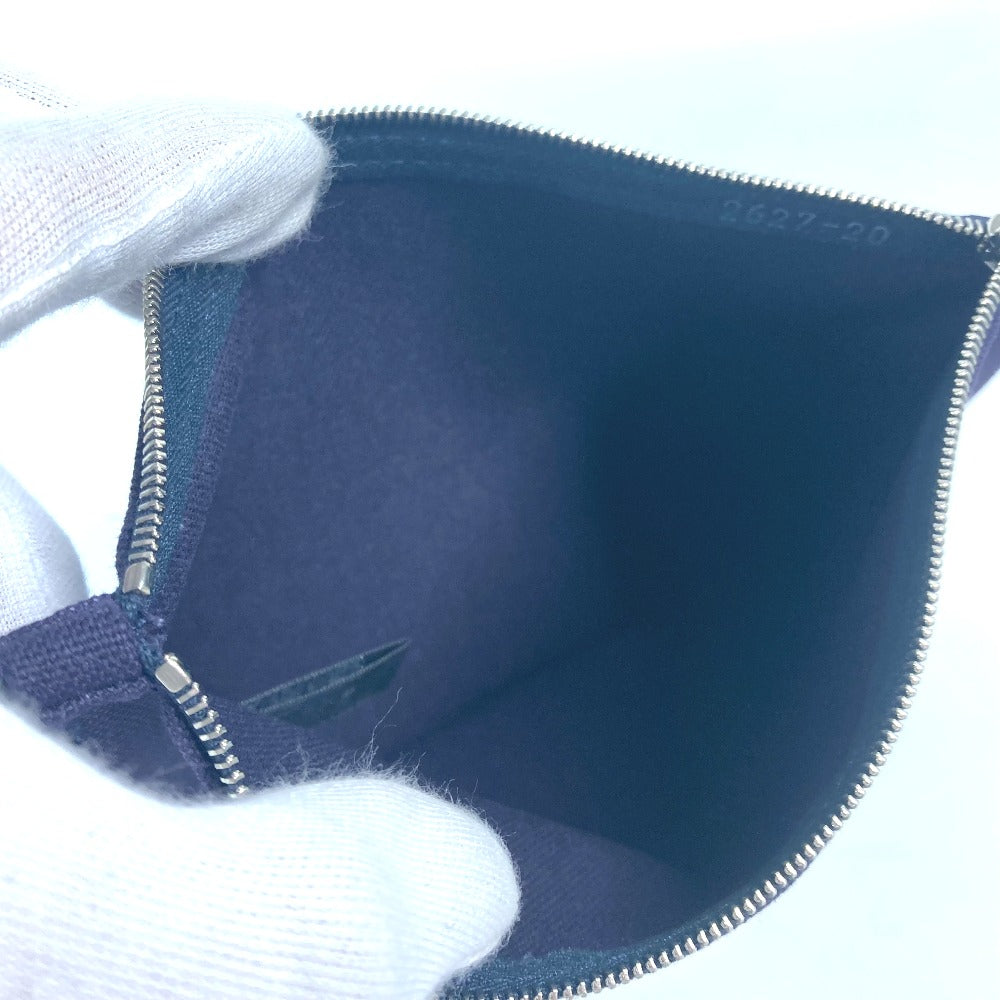 Hermes Pouch Cotton Navy Logo Flat Yachting Pm Unisex(Unisex)