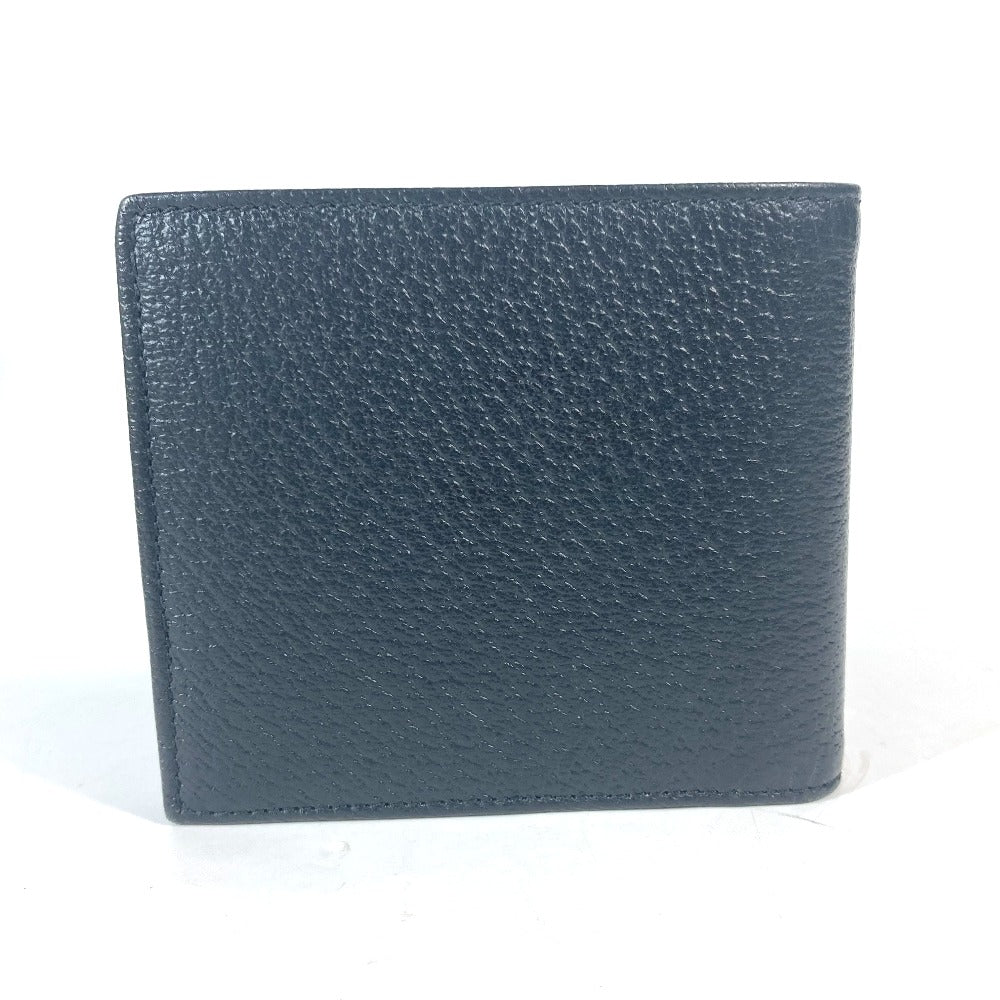 Gucci Folded Wallet 700464 Leather Black Mini Wallet Horsebit Mens