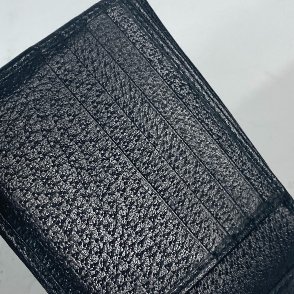 Gucci Folded Wallet 700464 Leather Black Mini Wallet Horsebit Mens