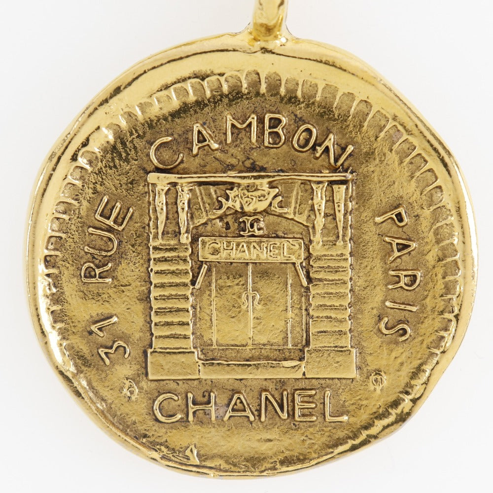 Chanel Necklace Plated Gold Gold Coin 31 Rue Cambon Women