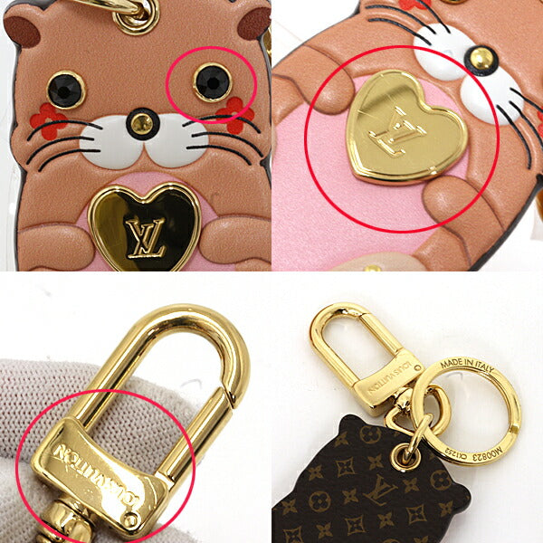 Louis Vuitton Bag Charm M00823 Monogram Canvas, Leather Multi Bag Charm Sea Otter Animal Keychain