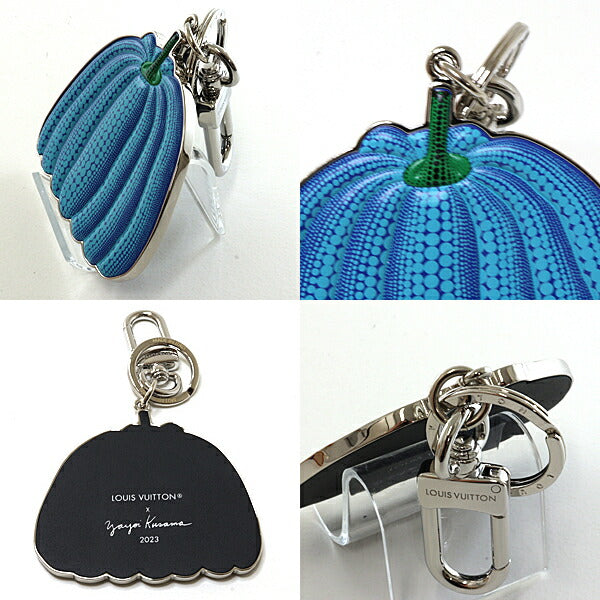 Louis Vuitton Bag Charm M01101 Calfskin Blue & Silver Porto Cre Pumpkin