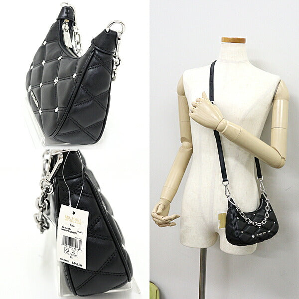 Michael Kors Shoulder Bag 35H3S4Cc5U Synthetic Leather Black Cola Extra Small Quilted Shoulder Bag