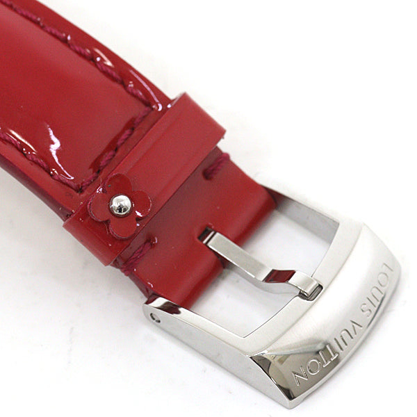 Louis Vuitton Watches Quartz Q121K Stainless Steel , Leather Silver Tambour White Dial Quartz White