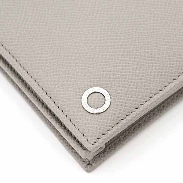 Bvlgari Long Wallet Purse 294128 Leather Gray Bvlgari Bvlgari Man Bifold Wallet Long Wallet Mens