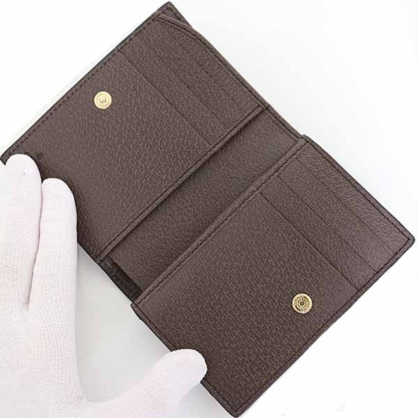 Gucci Bifold Wallet 813296 Gg Supreme Canvas, Leather Beige Ophidia Small Wallet Women