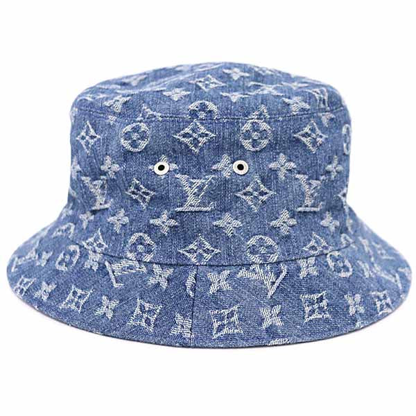 Louis Vuitton Hat M78773 Monogram Canvas Blue Bucket Hat Monogram Essential