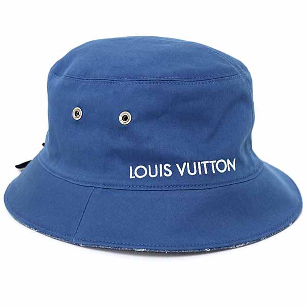 Louis Vuitton Hat M78773 Monogram Canvas Blue Bucket Hat Monogram Essential