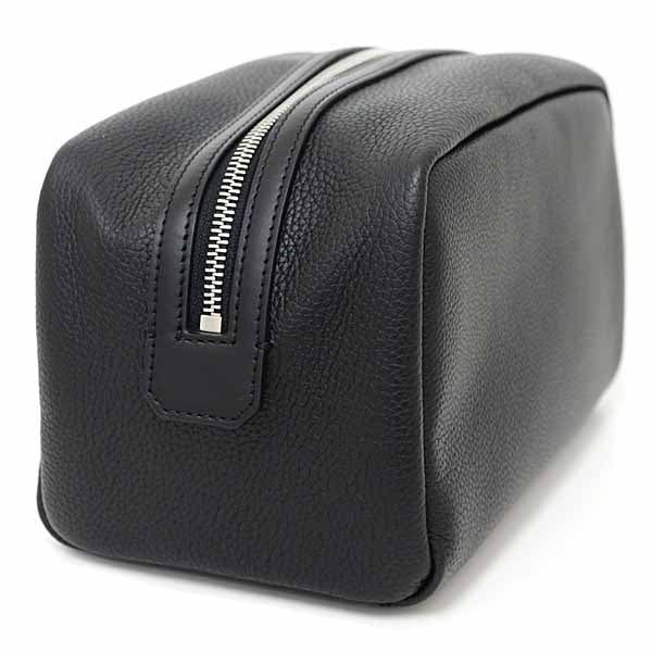 Dunhill Handbag Du24F3117Gn001 Leather Black 1893 Harness Leather Wash Bag