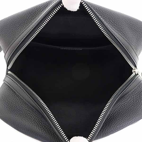 Dunhill Handbag Du24F3117Gn001 Leather Black 1893 Harness Leather Wash Bag