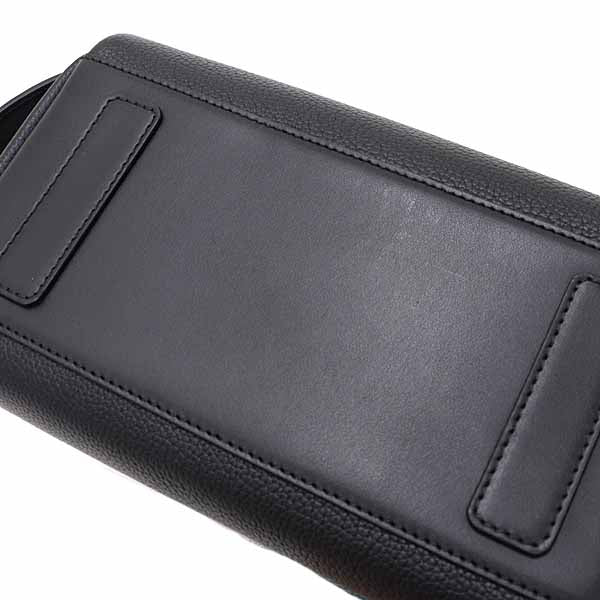 Dunhill Handbag Du24F3117Gn001 Leather Black 1893 Harness Leather Wash Bag