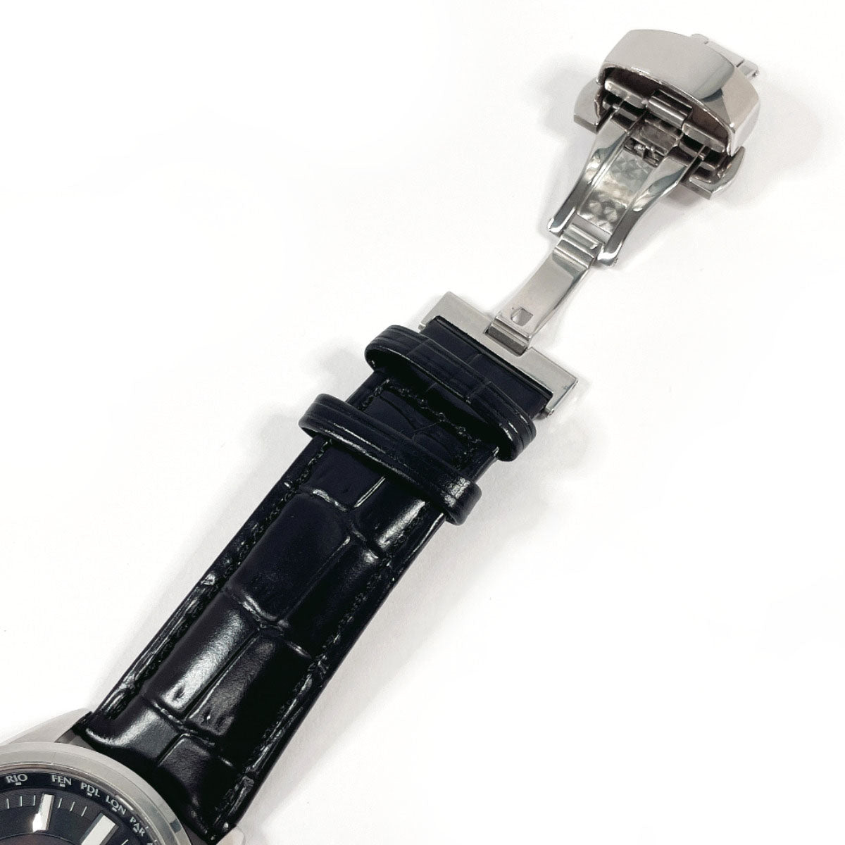Citizen Watches Solar Powered Radio Watch H145-S073545 Stainless Steel , Leather Silver Eco Drive