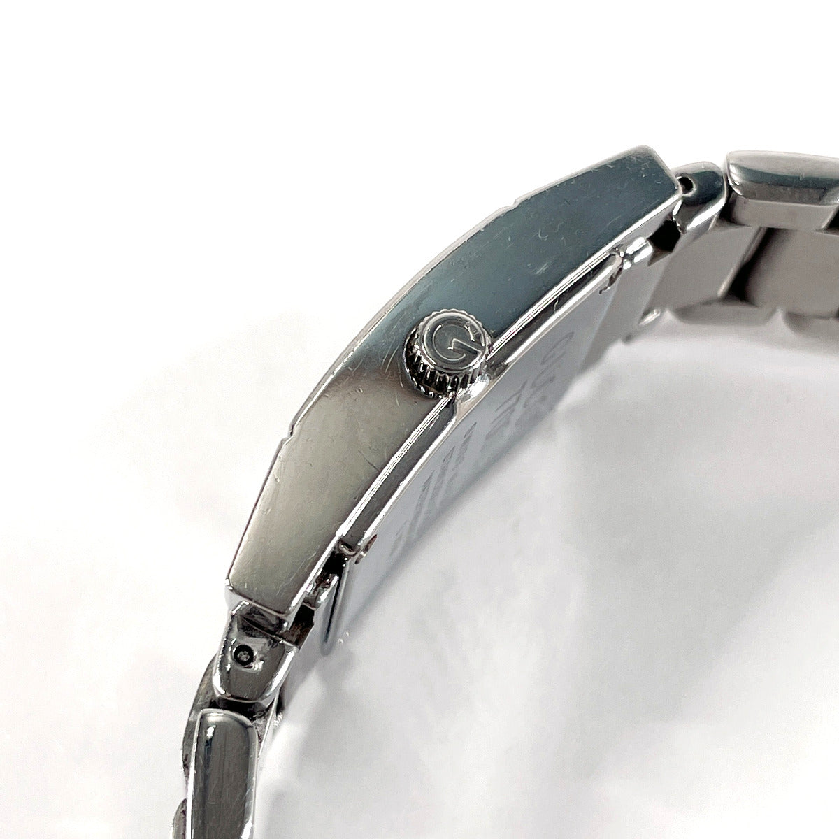 Gucci Watches Quartz 7700L Stainless Steel Silver Black Dial