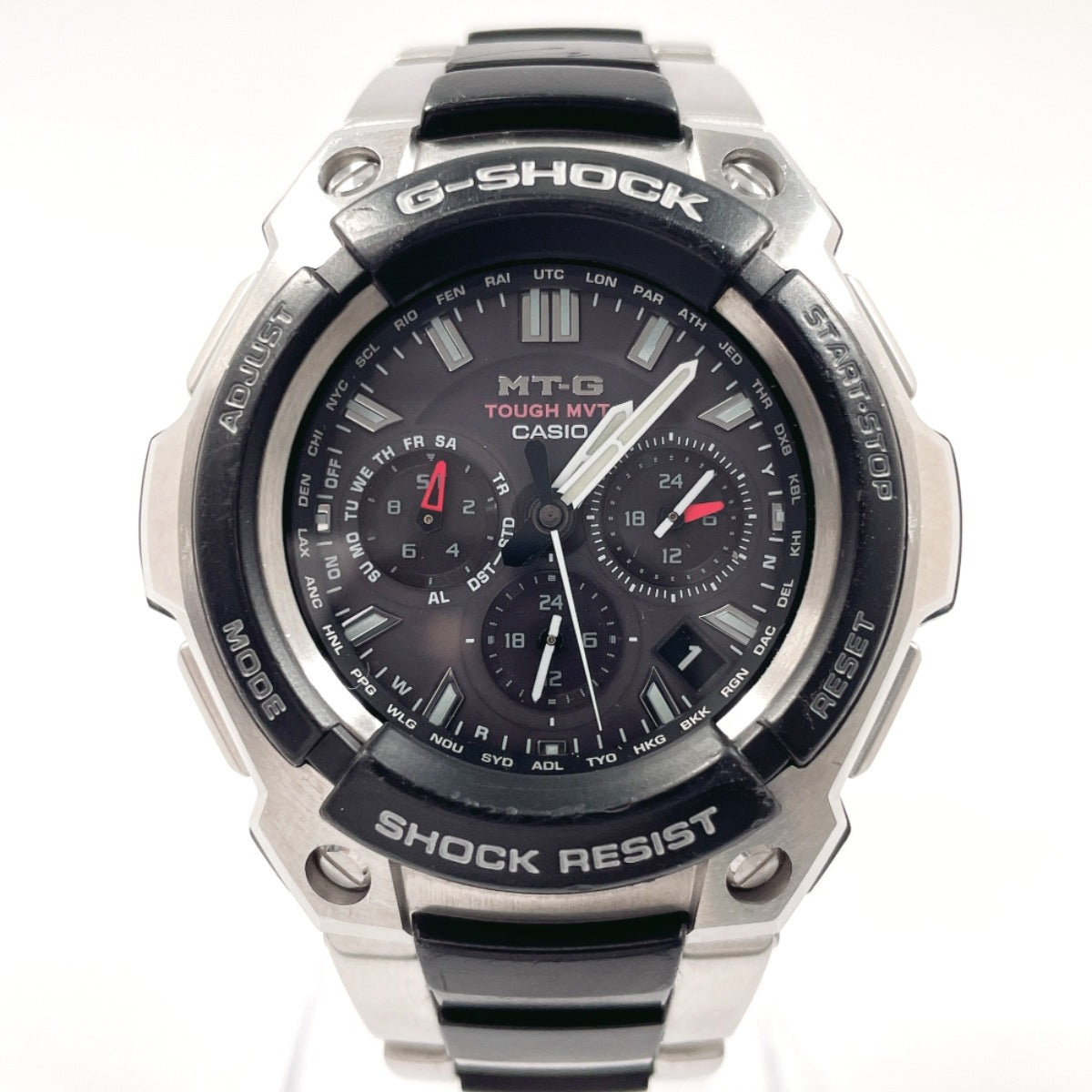 Casio Watches Quartz Mtg-1200 Stainless Steel Stainless Steel Black G-Shock Black Dial Mens