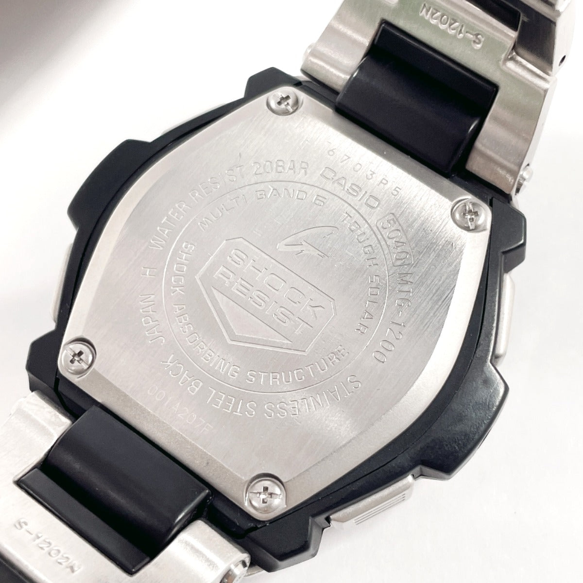 Casio Watches Quartz Mtg-1200 Stainless Steel Stainless Steel Black G-Shock Black Dial Mens