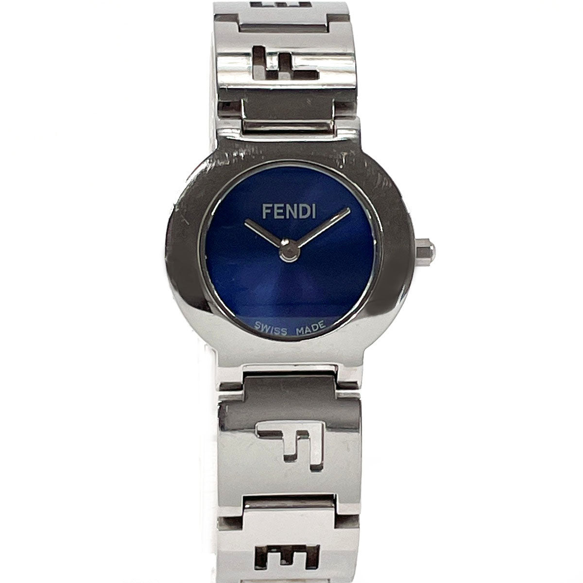 Fendi Watches Quartz 3050L Stainless Steel Silver Olologi Navy Dial