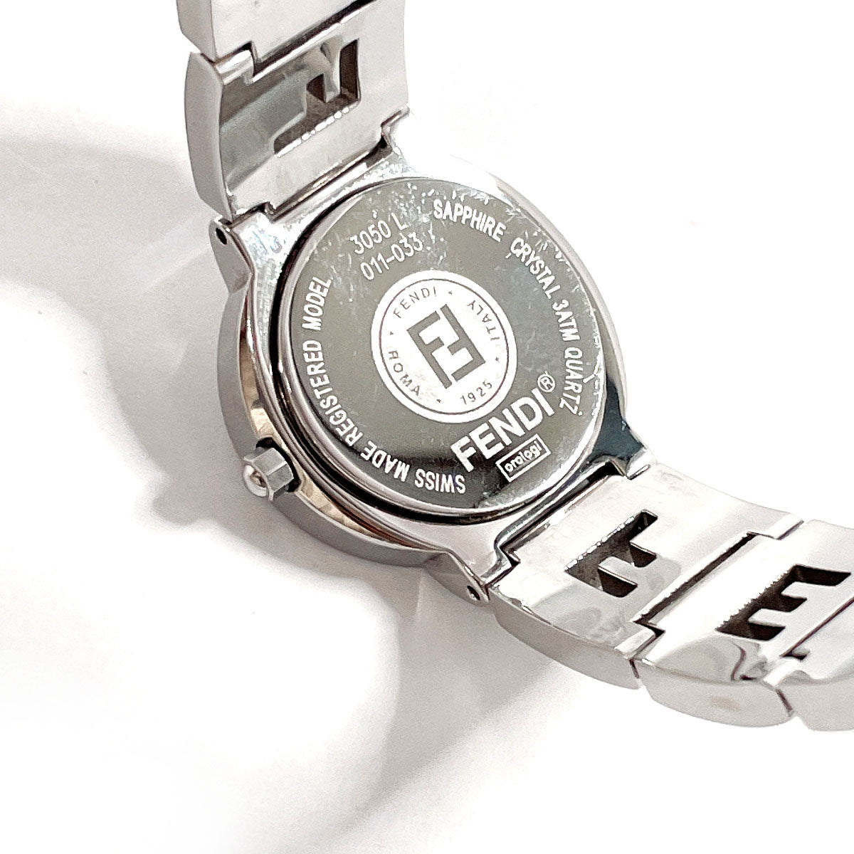 Fendi Watches Quartz 3050L Stainless Steel Silver Olologi Navy Dial