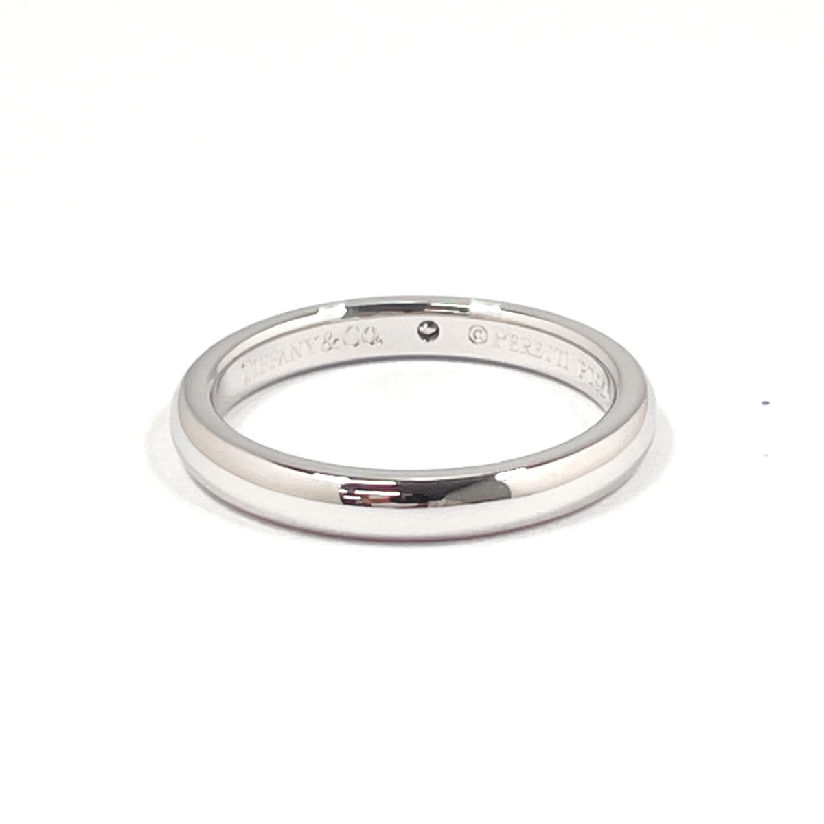 Tiffany&Co. Ring Pt950Platinum, Diamond Silver El Saperetti Stacking Band Ring