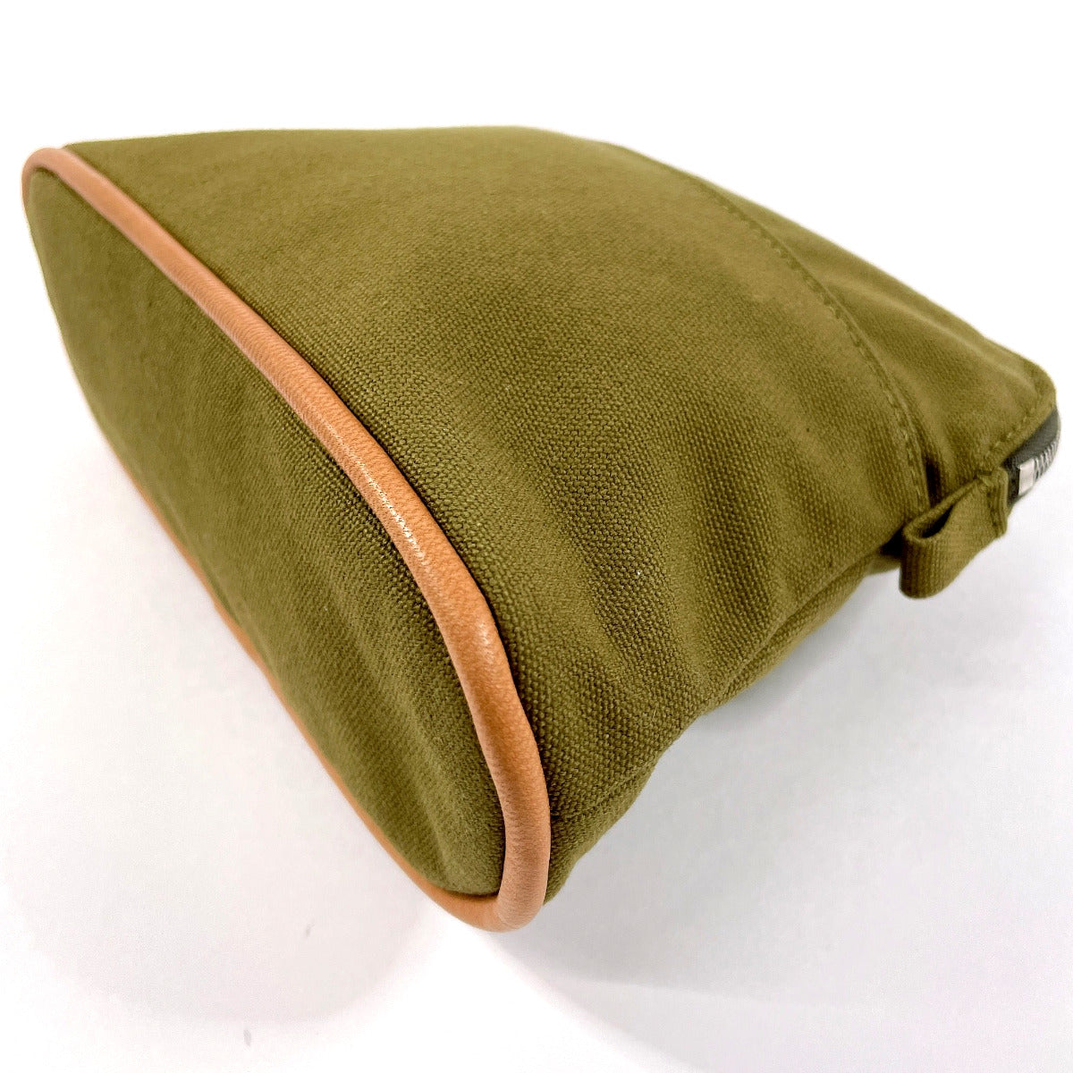 Hermes Pouch Cotton , 100% Cotton Khaki Bollid Pouch Mini