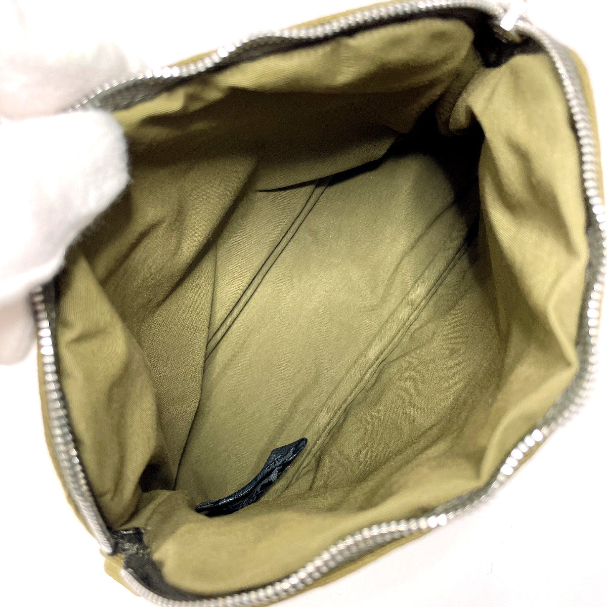 Hermes Pouch Cotton , 100% Cotton Khaki Bollid Pouch Mini