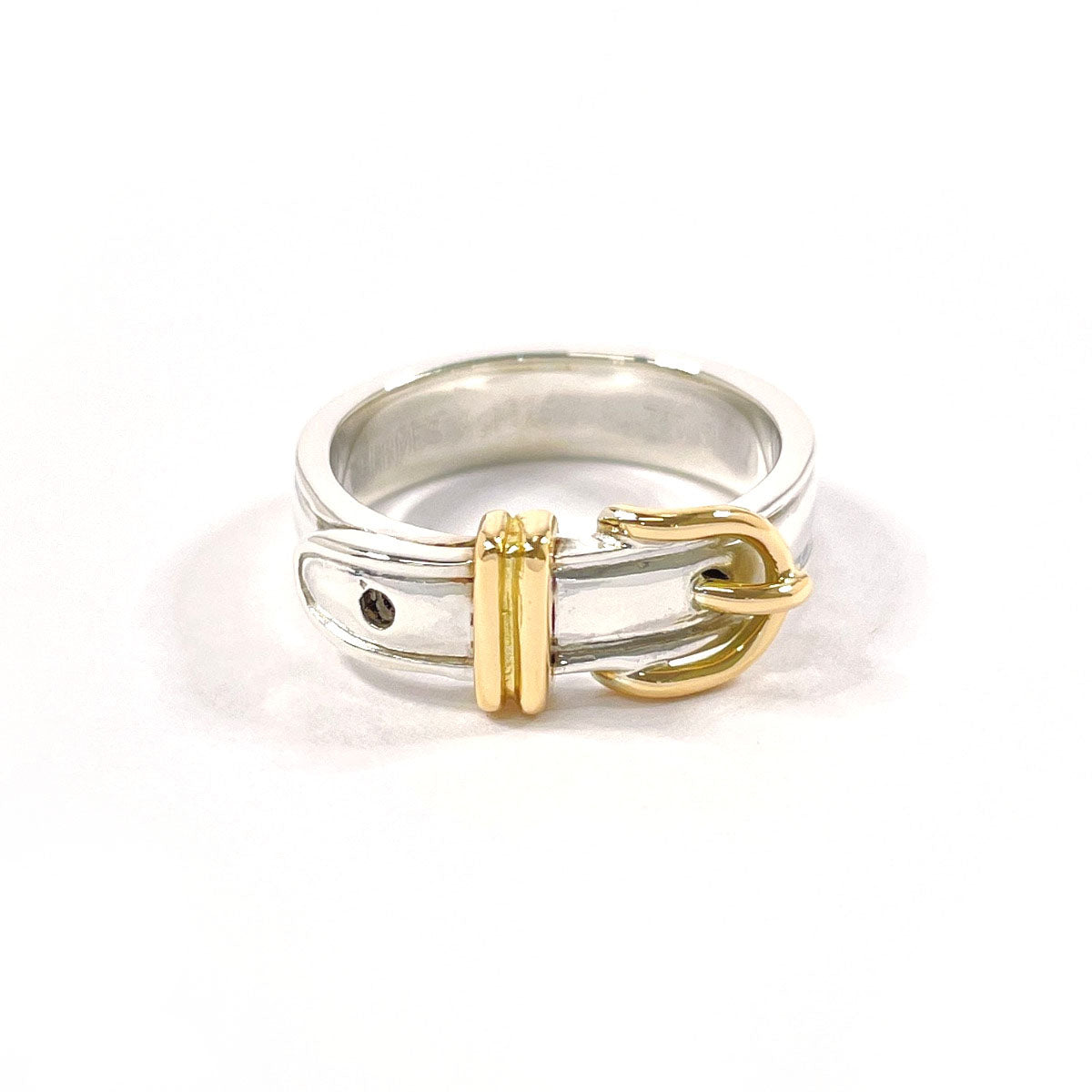 Hermes Ring Silver925, K18 Yellow Gold Silver Santur Ring 51