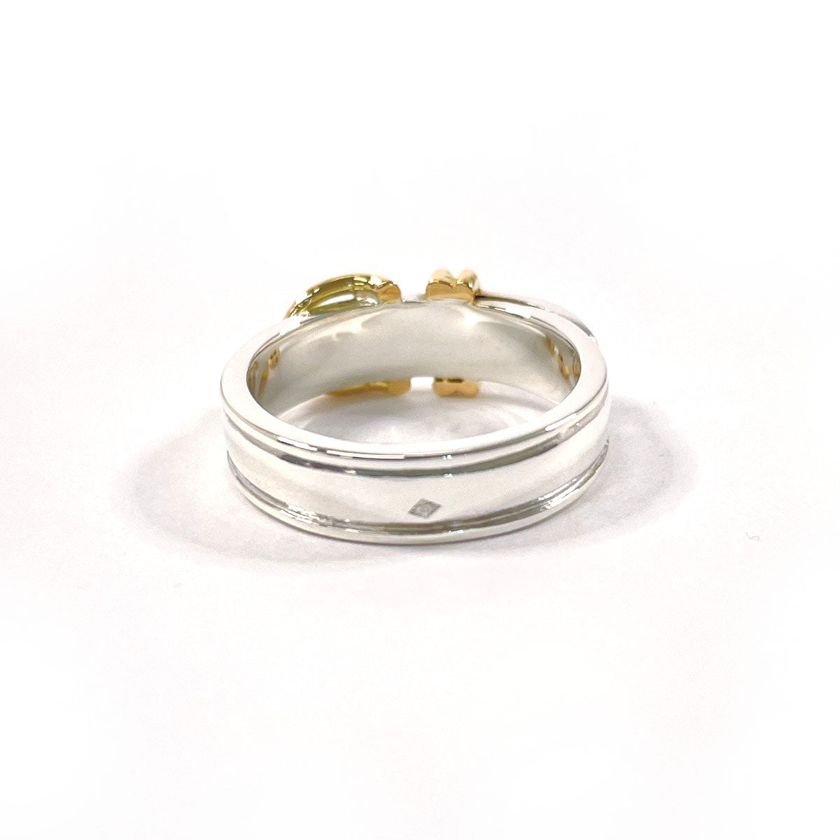 Hermes Ring Silver925, K18 Yellow Gold Silver Santur Ring 51