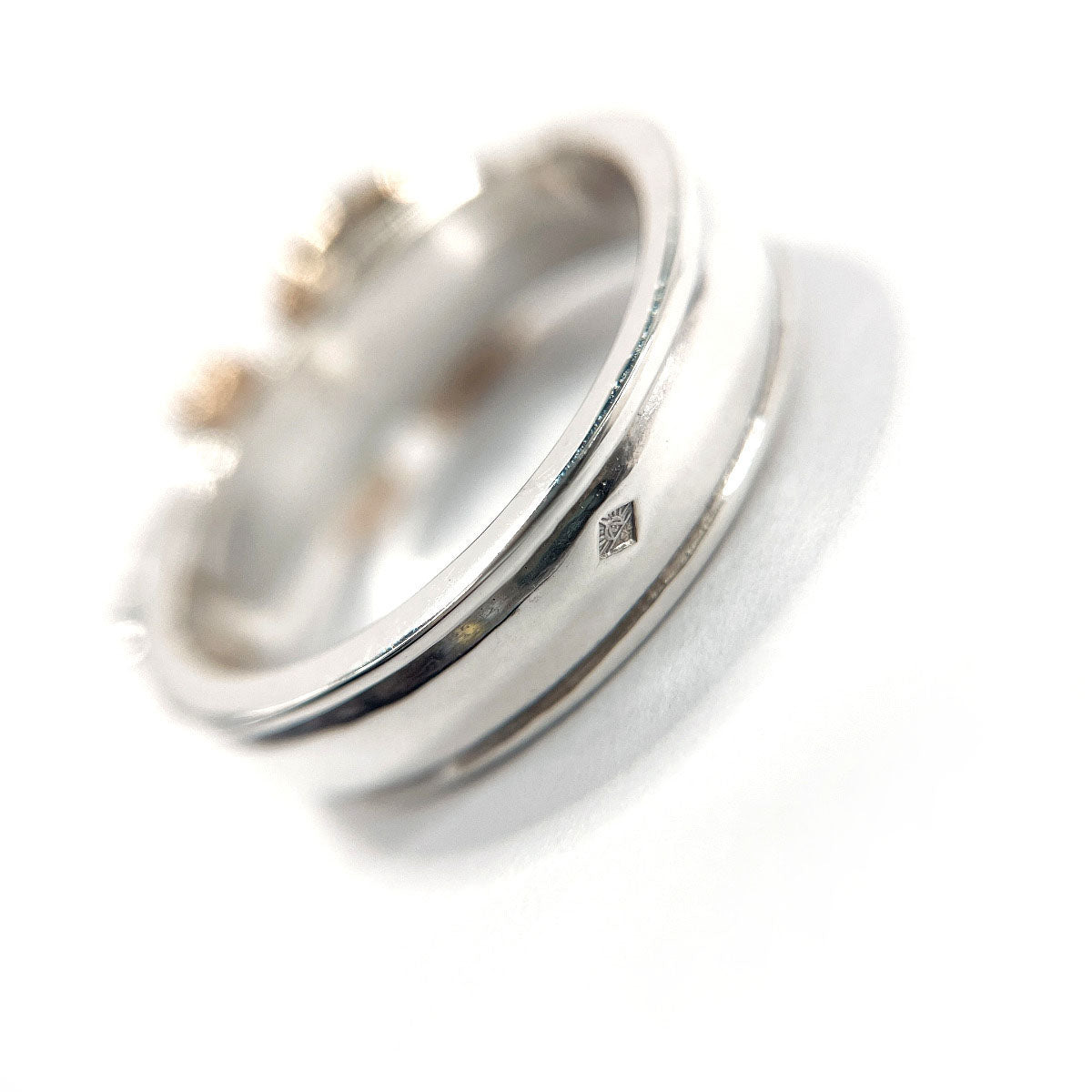 Hermes Ring Silver925, K18 Yellow Gold Silver Santur Ring 51