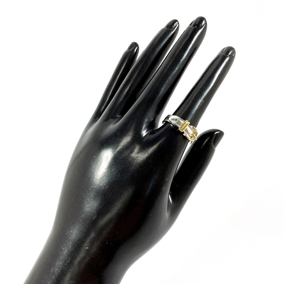 Hermes Ring Silver925, K18 Yellow Gold Silver Santur Ring 51