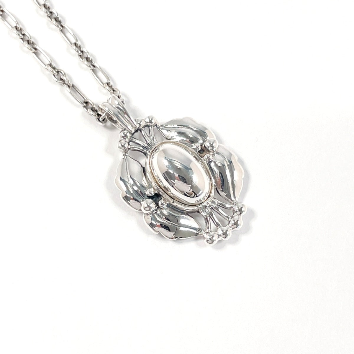 Georg Jensen Necklace Silver925 Silver Heritage Collection Year Pendant 2000 Unisex