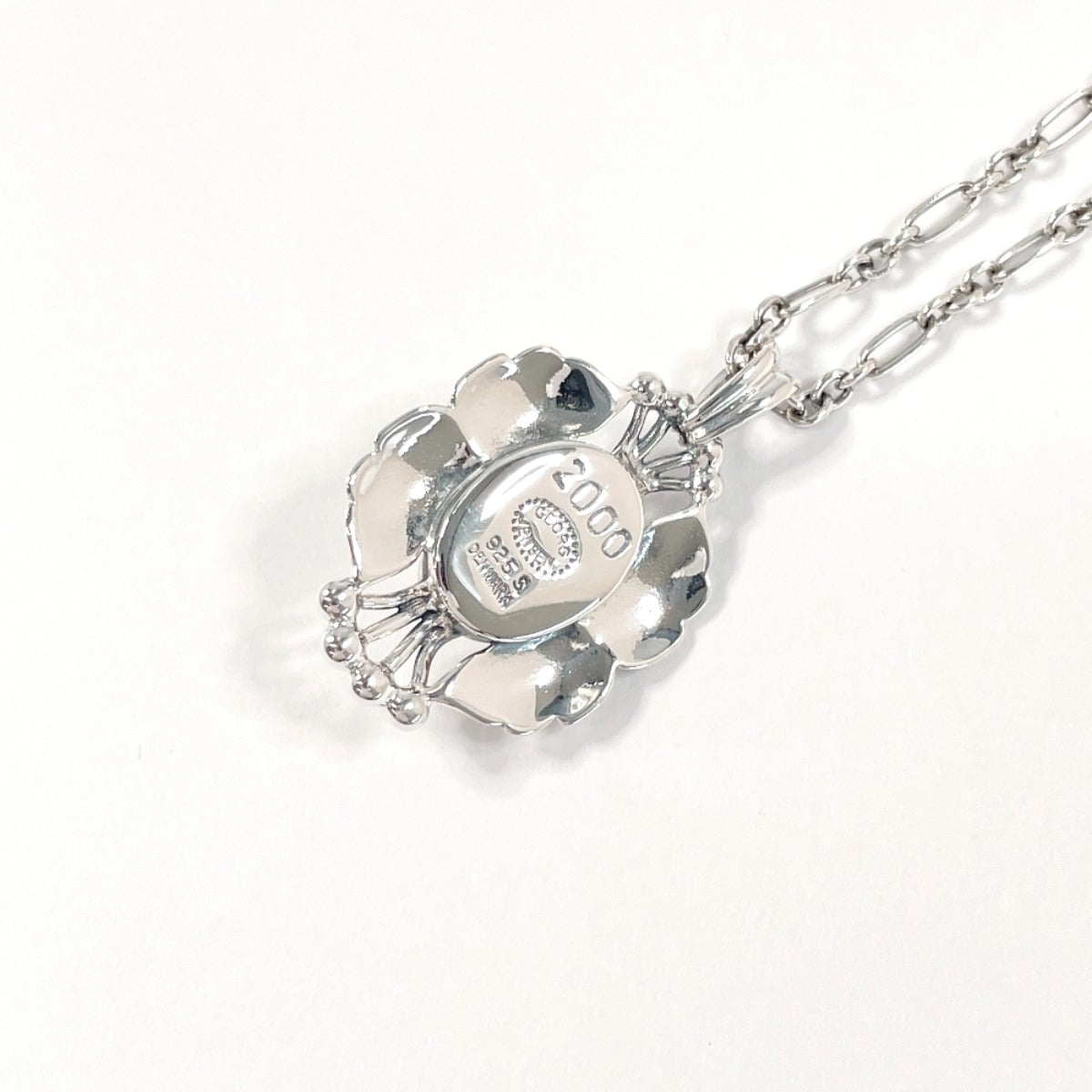 Georg Jensen Necklace Silver925 Silver Heritage Collection Year Pendant 2000 Unisex