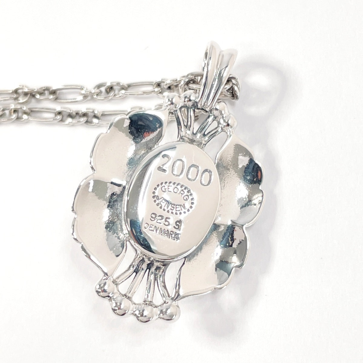 Georg Jensen Necklace Silver925 Silver Heritage Collection Year Pendant 2000 Unisex