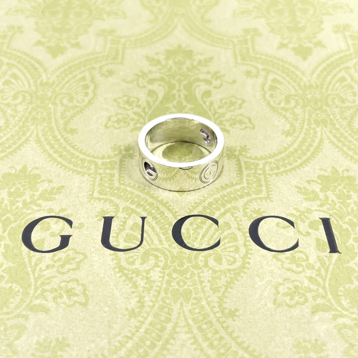 Gucci Ring Silver925 Silver Logo Cutout 16